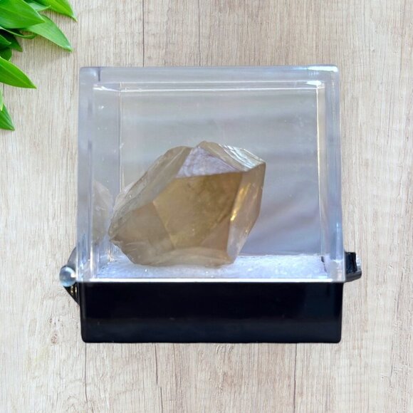 Clear Acrylic Cube Display Thumbnail Box Black Base w Hinge and Lid 1.25 Inches - Picture 6 of 7